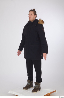 Arvid black coat black joggers black parka brown shoes brown…